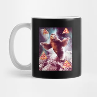 Funny Space Sloth With Pizza Mug